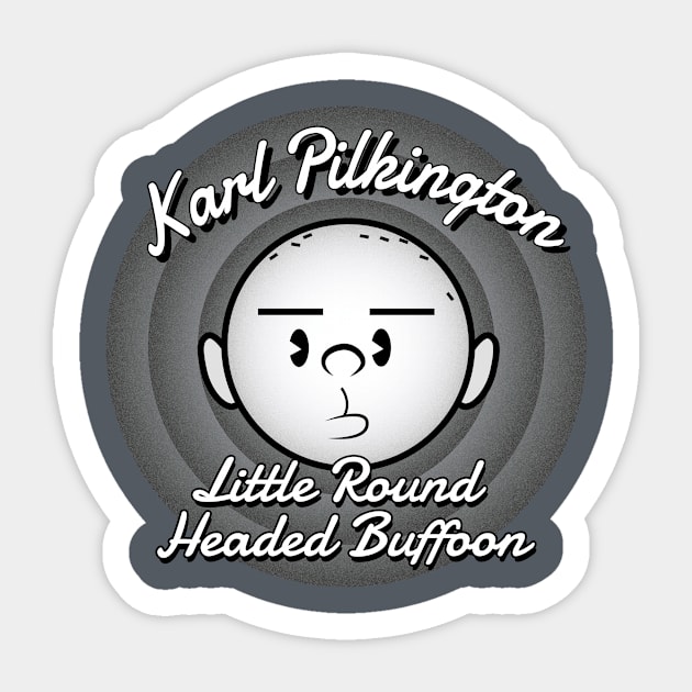 Little round buffoon Sticker by Oneskillwonder